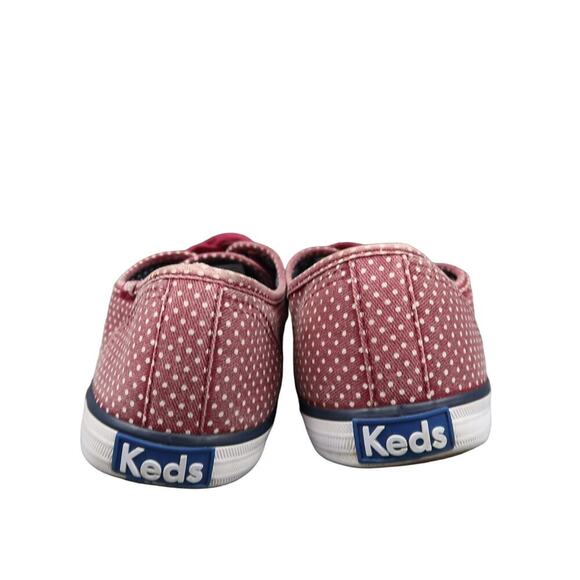 Keds Shoes Womens 8.5 Sneakers Casual Canvas Low Lace Up Polka Dot Red Trainers - Picture 5 of 11